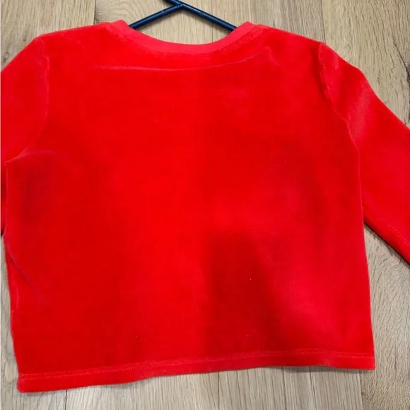 SUZI KONDI Red Velour Cropped Top - Picture 4 of 10